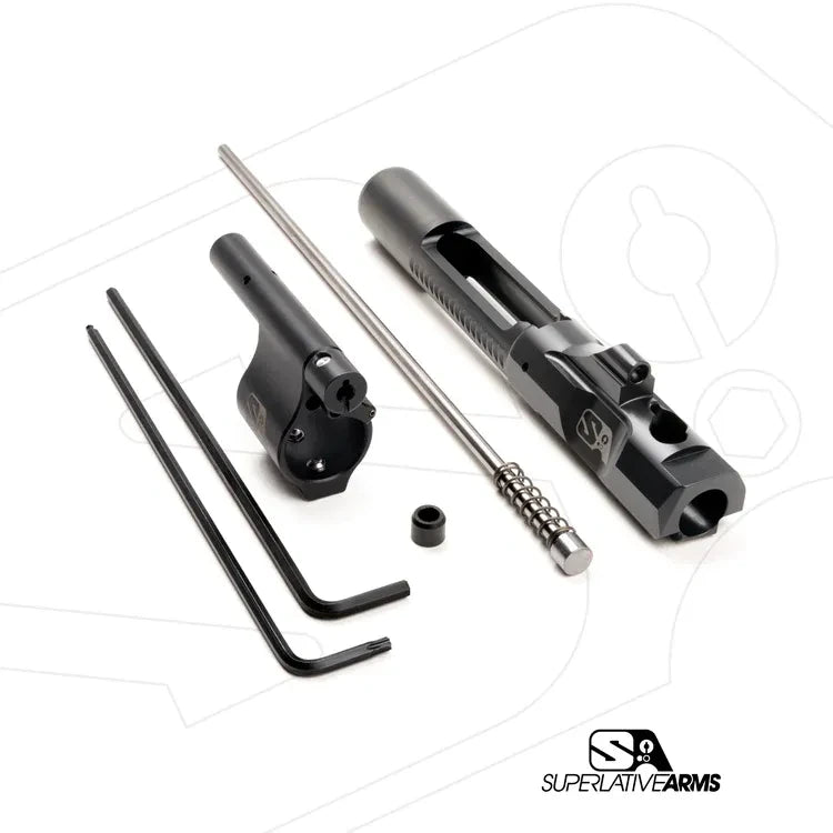 Superlative Arms .750" Adjustable Piston System - Carbine Length - Solid - Melonited - Low Pro - AR15