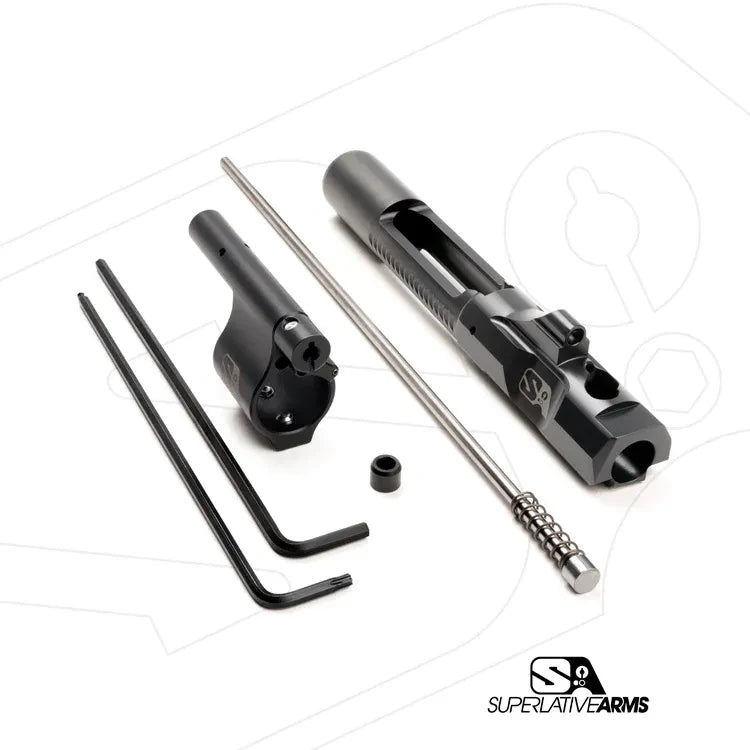 Superlative Arms .750" Adjustable Piston System - Mid Length - Solid - Melonited - Low Pro - AR15