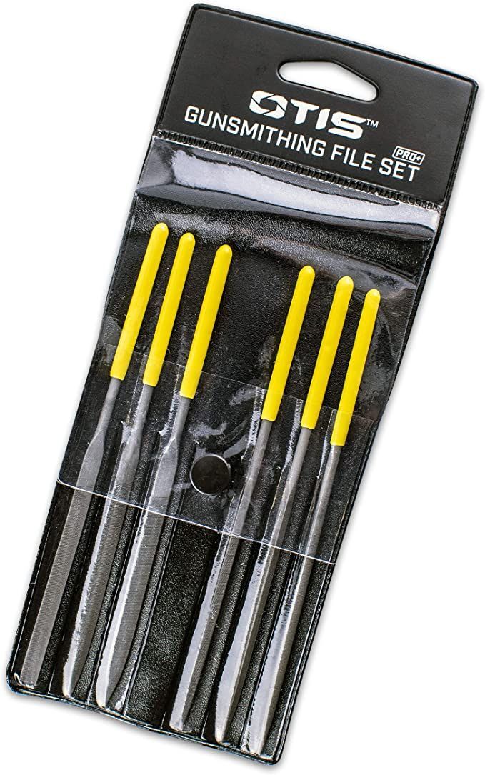 Otis Pro+ Gunsmithing File Set Steel 5.50" Long Set Of 6 Includes PVC Storage Pouch