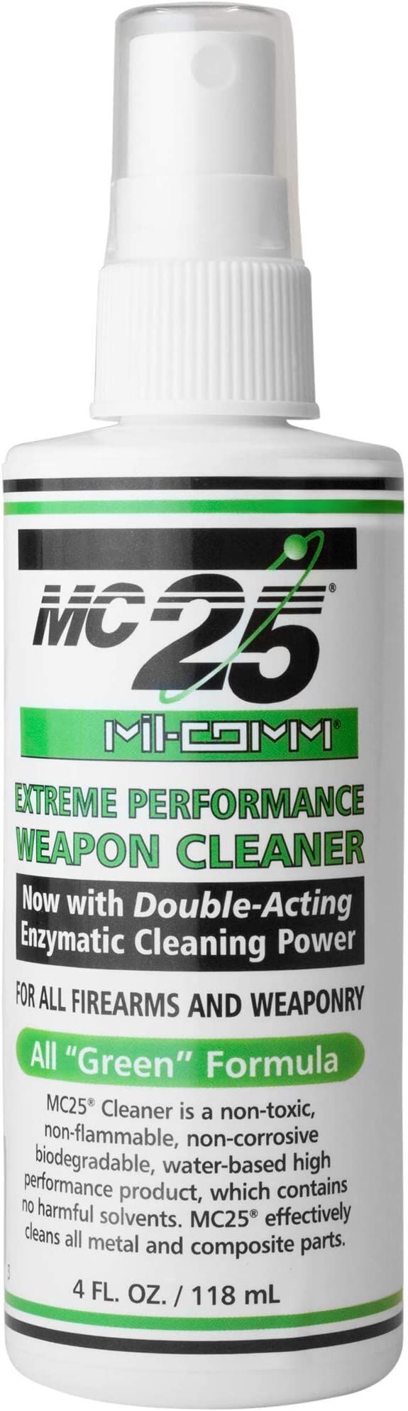 MIL-COMM MC25 Gun And Firearm Enzymatic Cleaner & Degreaser - 4 Ounce Spray Bottle